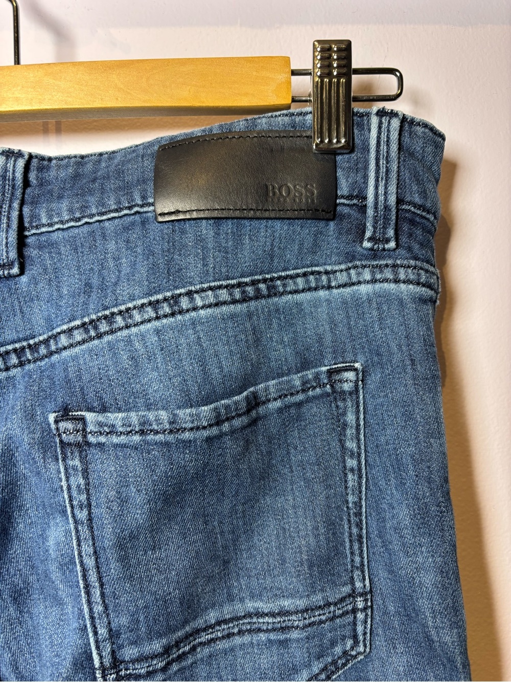 Boss Hugo Boss Slim Dark Blue Stretch Denim Jeans 31 - Picture 4 of 10